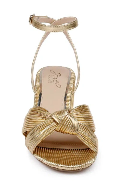 Jewel Badgley Mischka Women's Hudson Knot Block Heel Evening Sandals