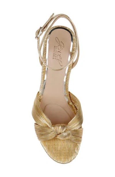 Jewel Badgley Mischka Women's Hudson Knot Block Heel Evening Sandals