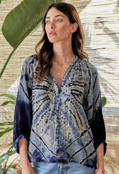 Ocean + Main Ocean+main Gauze Top In Multi