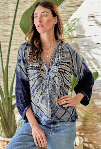 Ocean + Main Ocean+main Gauze Top In Multi