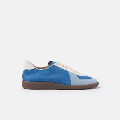Scarosso Colour-blocked Suede Sneakers In Blue