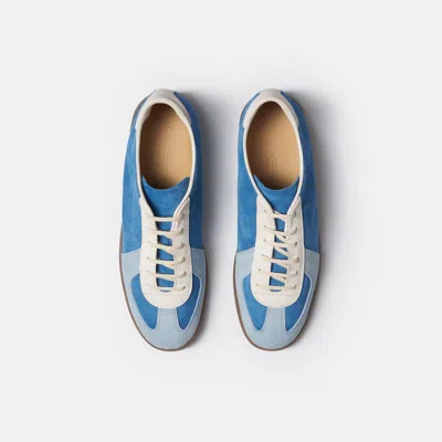 Scarosso Colour-blocked Suede Sneakers In Blue