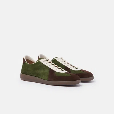 Scarosso Two-tone Suede Sneakers In Green