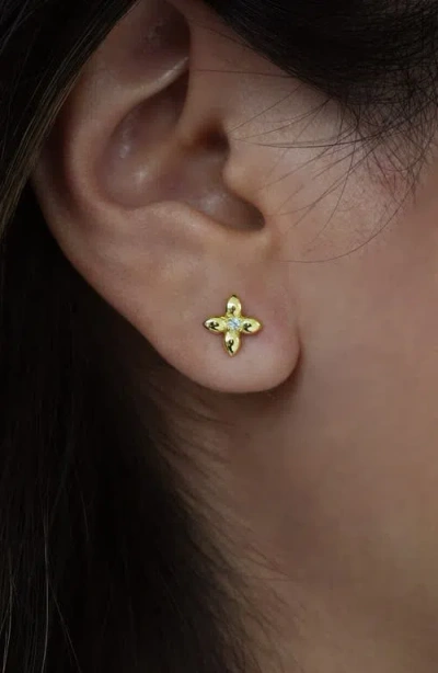 Argento Vivo Cubic Zirconia Floret Stud Earrings