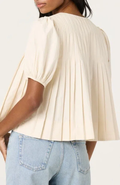 Astr The Label Pleated Cotton Swing Top