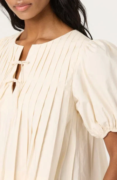 Astr The Label Pleated Cotton Swing Top