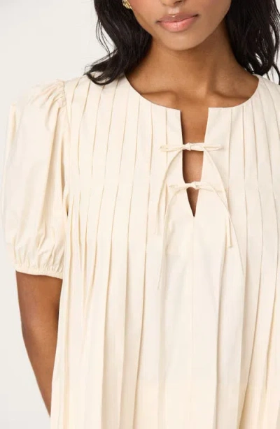 Astr The Label Pleated Cotton Swing Top