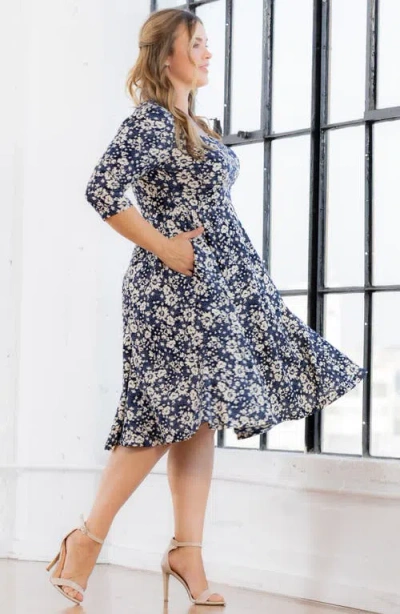 Kiyonna Royal Metallic Dress