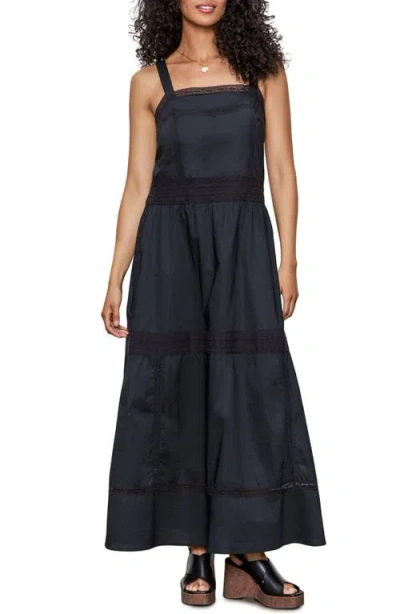 Sanctuary Lucky You Lace Detail Tiered Cotton Maxi Dress