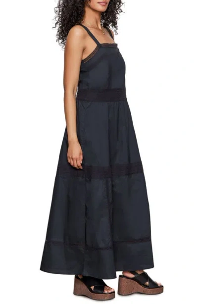 Sanctuary Lucky You Lace Detail Tiered Cotton Maxi Dress