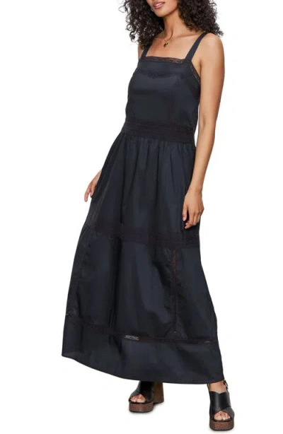 Sanctuary Lucky You Lace Detail Tiered Cotton Maxi Dress