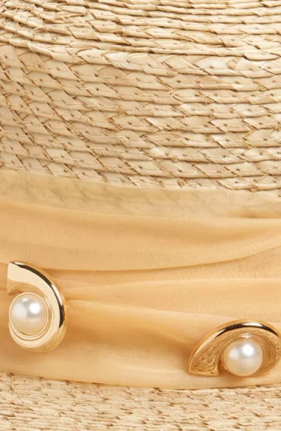 Lele Sadoughi Michelle Disco Swirl Hat In Gold