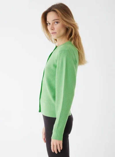 Majestic Filatures Compact Merino Mini Rib Long Sleeve Crewneck Cardigan