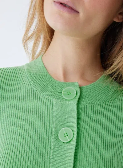 Majestic Filatures Compact Merino Mini Rib Long Sleeve Crewneck Cardigan