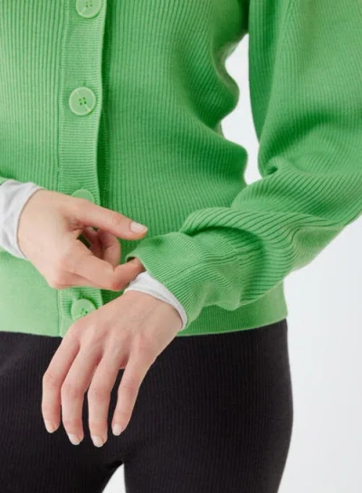 Majestic Filatures Compact Merino Mini Rib Long Sleeve Crewneck Cardigan