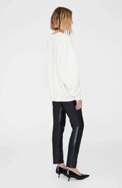 Shop Anine Bing Miles Oversized Sweatshirt Letterman