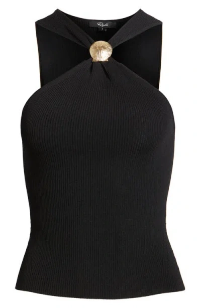 Rails Senna Metal Accent Rib Halter Top