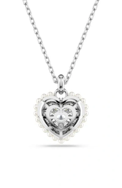 Swarovski Hyperbola Rhodium-plated Brass And Crystal Pendant Necklace In Silver