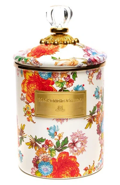 Mackenzie-childs Mackenzie Childs Flower Market Enameled Steel Medium Canister