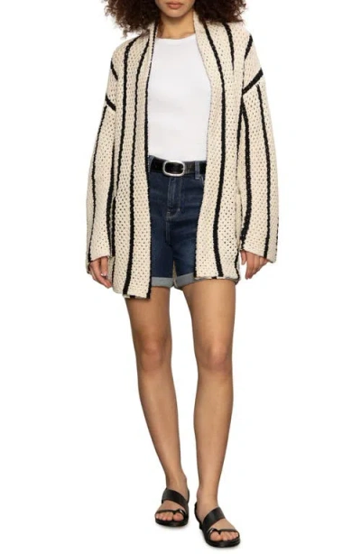 Sanctuary Open Stitch Stripe Cotton Beach Cardigan