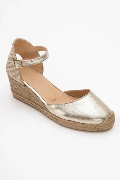 Forever & Always Shoes Aldea Leather Platform Espadrille