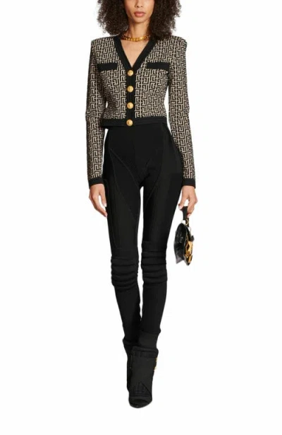 Balmain Monogram Knit Cardigan