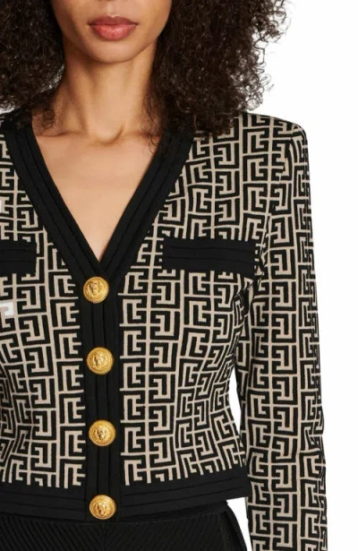 Balmain Monogram Knit Cardigan