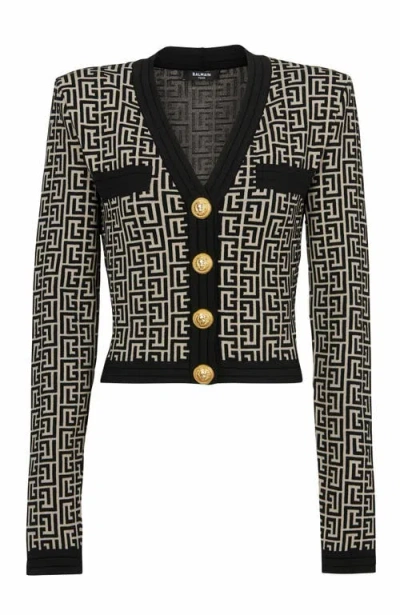 Balmain Monogram Knit Cardigan