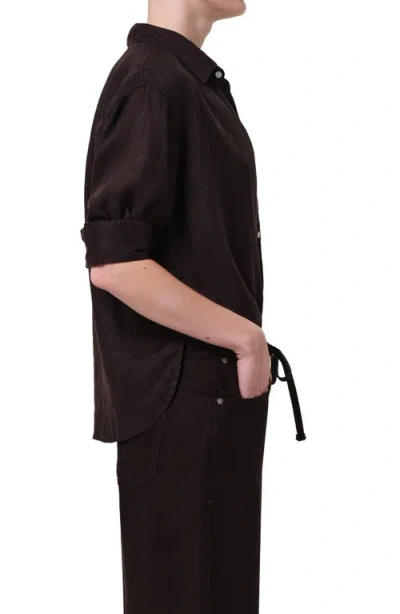 Citizen Of Humanity Kayla Shrunken Shirt In Chocolate
