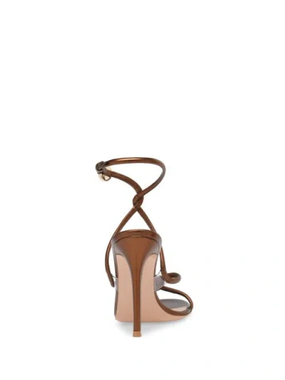 Gianvito Rossi Strappy Metallic Buckle Open Toe Sandals