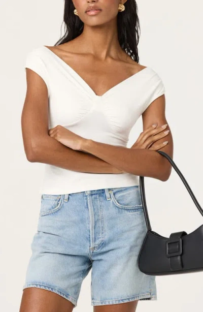 Astr The Label Ruched Off The Shoulder Top
