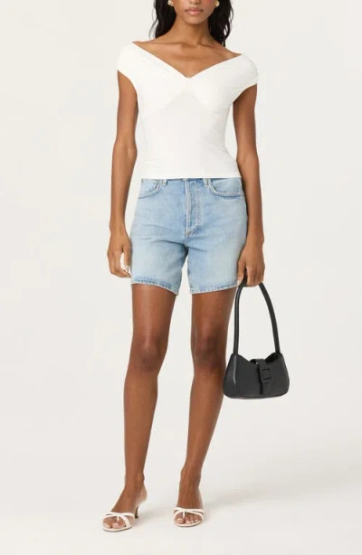 Astr The Label Ruched Off The Shoulder Top