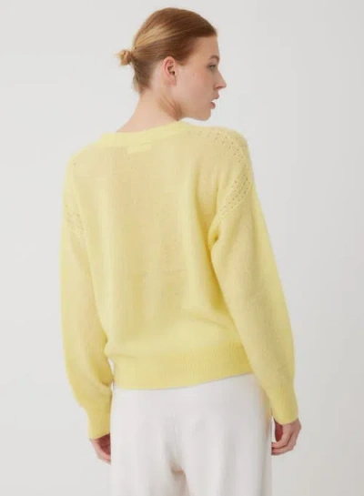 Majestic Filatures Cashmere Silk Pointelle Detail Long Sleeve V-neck Cardigan