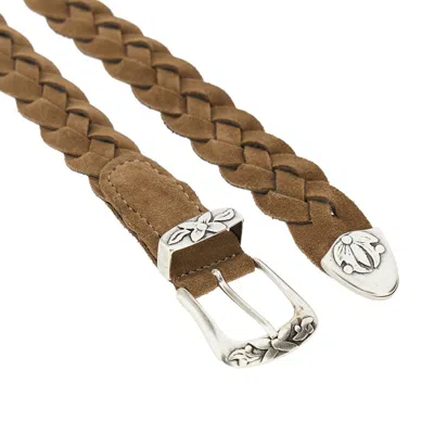 Giannifranco Belts Braided Suede Leather Belt