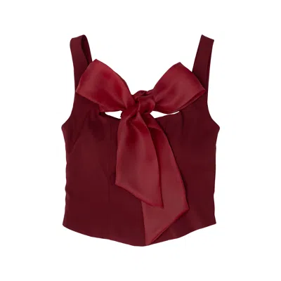 28natelier Women's Red Knotty N Nice Top