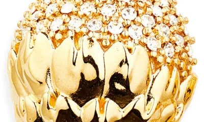 Oscar De La Renta Artichoke Pavè Drop Earrings