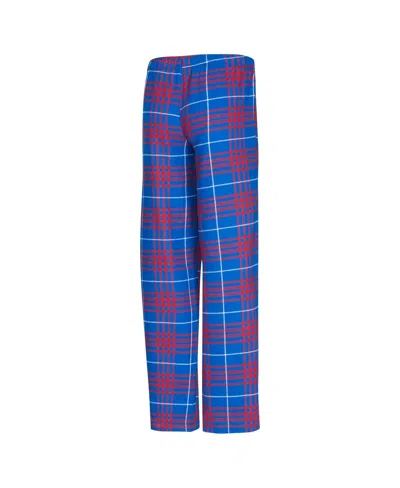 Concepts Sport Women's 2-piece Blue/red Detroit Pistons Vector T-shirt And Flannel Pants Sleep Set
