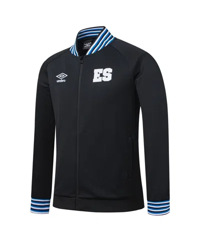 Umbro Men's Black El Salvador National Team Presentation Raglan Full-zip Jacket In Black