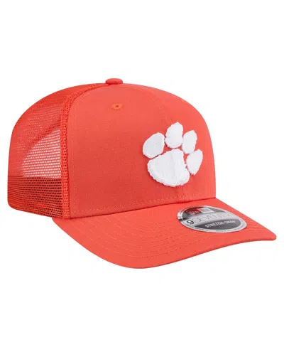 New Era Men's Orange Clemson Tigers Primary 9seventy Trucker Stretch Snap Hat