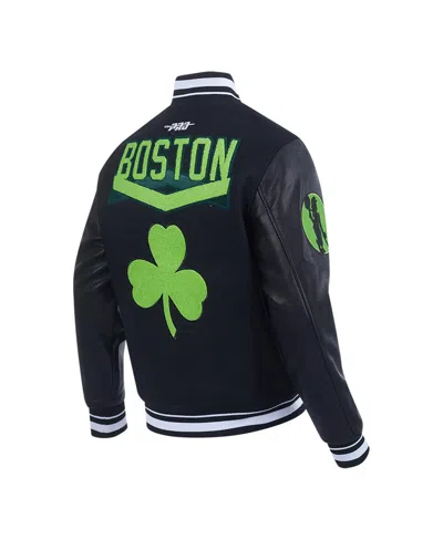 Pro Standard Men's Black Boston Celtics 2024/25 City Edition Wool Varsity Full-zip Jacket
