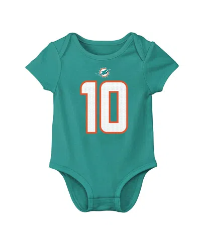 Nike Baby Boys And Girls Tyreek Hill Aqua Miami Dolphins Player Name Number Bodysuit