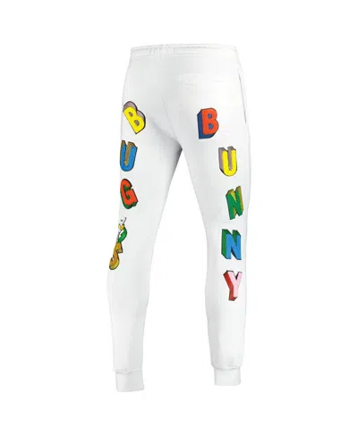 Freeze Max Men's Bugs Bunny White Looney Tunes Big Letter Pants In White