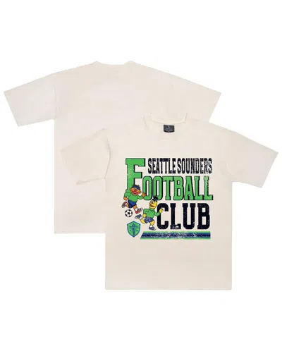 Peace Collective X Sesame Street Men's And Women's Cream Seattle Sounders Fc Heavyweight T-shirt
