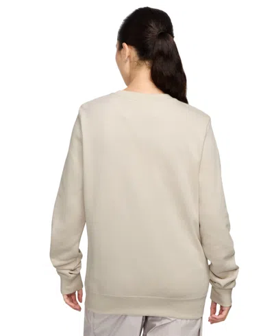 Nike Sportswear Women's Club Fleece Crewneck Sweatshirt In Neutral