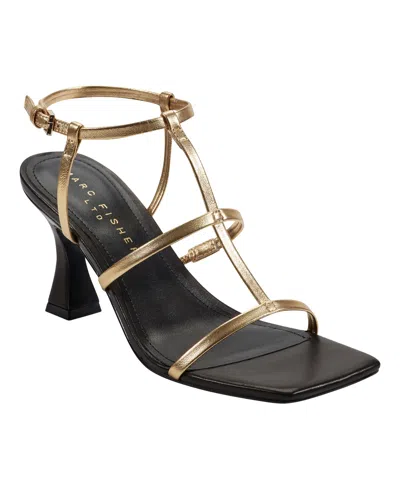 Marc Fisher Ltd Dennie Ankle Strap Sandal In Gold