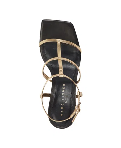 Marc Fisher Ltd Dennie Ankle Strap Sandal In Gold