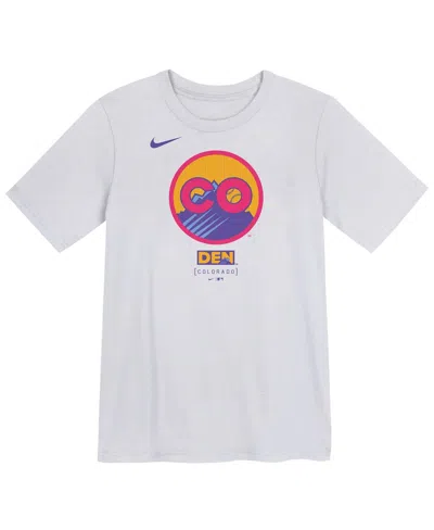 Nike Preschool White Colorado Rockies 2025 City Connect Logo T-shirt