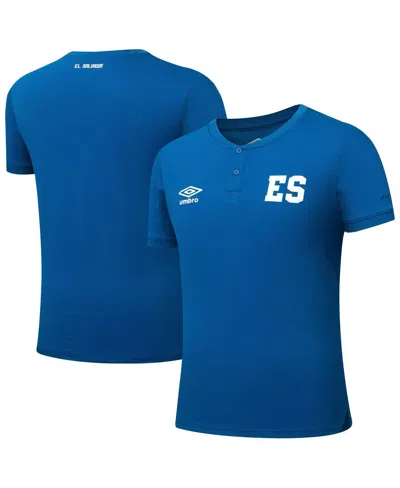 T-shirt Homme Umbro Bleu Col V - Taille M - Coton Jersey - Occasion Très Bon état