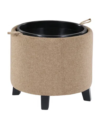 Convenience Concepts 19" Designs4comfort Oscar Storage Ottoman With Reversible Tray