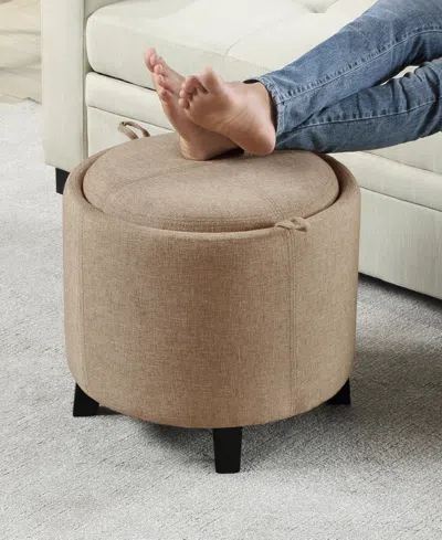 Convenience Concepts 19" Designs4comfort Oscar Storage Ottoman With Reversible Tray